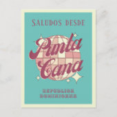 Punta Cana Dominicaanse Republiek Retro Briefkaart (Voorkant)