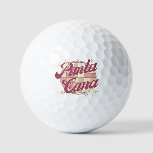 Punta Cana Dominicaanse Republiek Retro Briefkaart Golfballen (Voorkant)