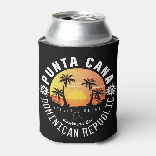 Punta Cana Dominicaanse Republiek - Retro Souvenir Blikjeskoeler (Blikje Voorkant)