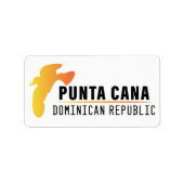 Punta Cana Dominicaanse Republiek - Retro Souvenir Etiket (Voorkant)