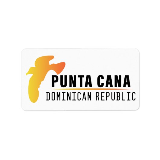 Punta Cana Dominicaanse Republiek - Retro Souvenir Etiket (Voorkant)