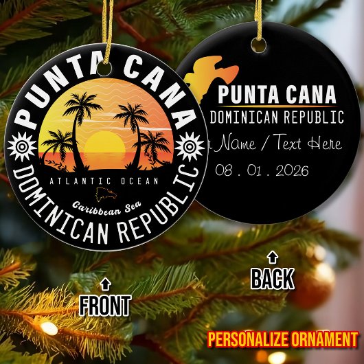 Punta Cana Dominicaanse Republiek - Retro Souvenir Keramisch Ornament