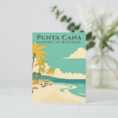 Punta Cana Dominicaanse Republiek Retro Tropisch s Briefkaart (Staand voorkant)
