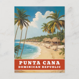 Punta Cana Dominicaanse Republiek Retro Vintage Re Briefkaart