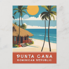 Punta Cana Dominicaanse Republiek Retro Vintage Re Briefkaart