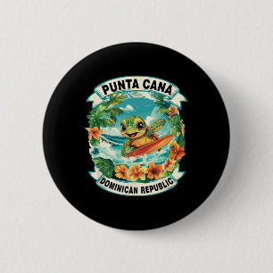 Punta Cana Dominicaanse Republiek Schattige Zeesch Ronde Button 5,7 Cm