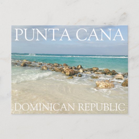 Punta Cana Dominicaanse Republiek strand en golven Briefkaart (Voorkant)