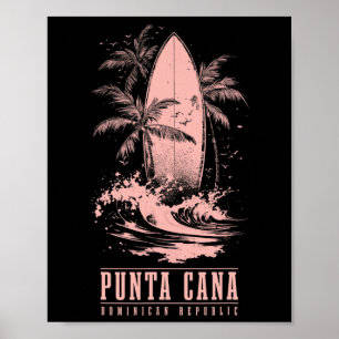 Punta Cana Dominicaanse Republiek Surfen Vintage S Poster