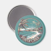Punta Cana Dominicaanse Republiek Travel Art Badge Magneet (Voorkant / Achterkant)
