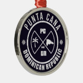 Punta Cana Dominicaanse Republiek - Verstoord Metalen Ornament (Rechts)