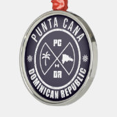 Punta Cana Dominicaanse Republiek - Verstoord Metalen Ornament (Links)