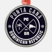 Punta Cana Dominicaanse Republiek - Verstoord Metalen Ornament (Voorkant)