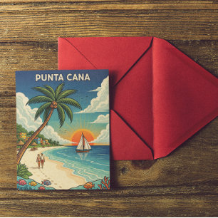 Punta Cana Dominicaanse Republiek Vintage Reis Briefkaart