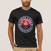 Punta Cana Dominicaanse Retro Sunset 60s Souvenirs T-shirt (Voorkant)