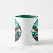 Punta Cana Dominicaanse Retro Sunset Souvenir 60s Mok (Midden)