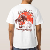 Punta Cana Dominicaanse Retro Sunset Souvenir 60s T-shirt (Achterkant)