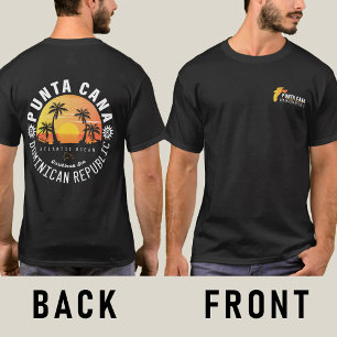 Punta Cana Dominicaanse Retro Sunset Souvenir 60s T-shirt