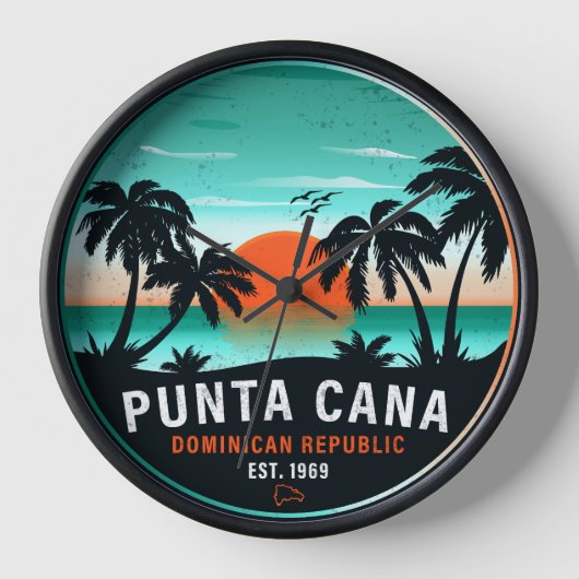 Punta Cana Dominicaanse Retro Sunset Souvenir 80s (Voorkant)
