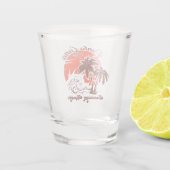Punta Cana Dominicaanse Retro Sunset Souvenir 80s Shot Glas (Achterkant)