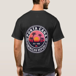 Punta Cana Dominicaanse Retro Sunset Souvenirs 60s T-shirt
