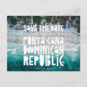 Punta Cana Dominican Beach Wedding Bewaar de datum Aankondigingskaart (Voorkant)