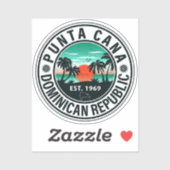 Punta Cana Dominican - Family Vacation Vintage 60  Sticker (Vel)