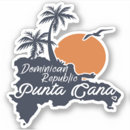 Punta Cana Dominican - Family Vacation Vintage 60  Sticker