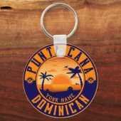 Punta Cana Dominican Palm Beach Keyc Sleutelhanger (Voorkant)