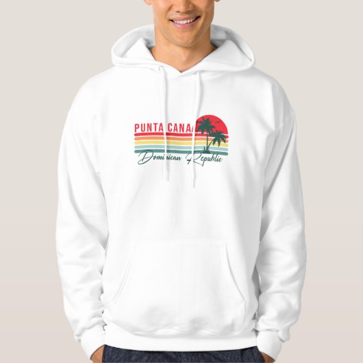 Punta Cana Dominican Palm Tree Beach  Hoodie (Voorkant)