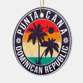 Punta Cana Dominican Palm Tree Beach  Keramisch Ornament (Links)