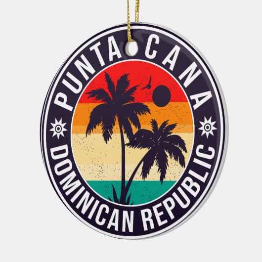 Punta Cana Dominican Palm Tree Beach  Keramisch Ornament (Links)