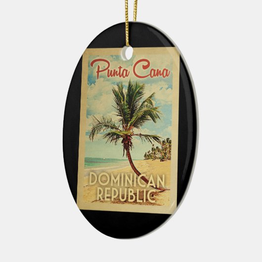 Punta Cana Dominican Palm Tree Beach  Keramisch Ornament (Links)