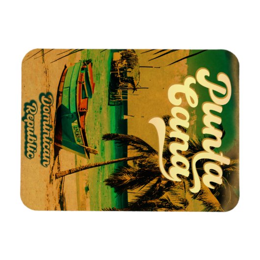 Punta Cana Dominican Palm Tree Beach  Magneet (Horizontaal)