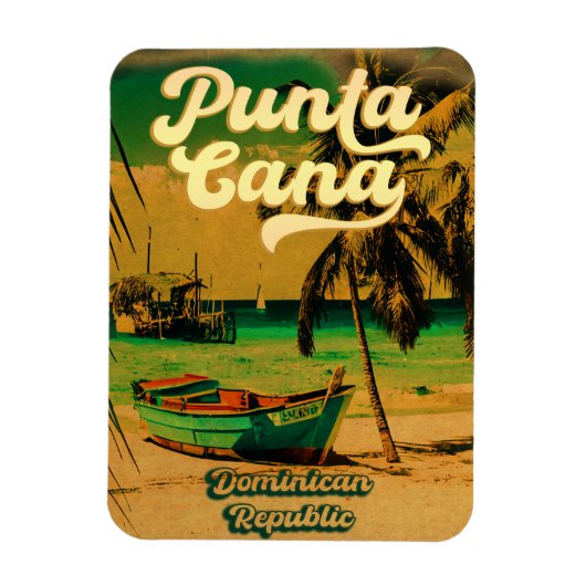Punta Cana Dominican Palm Tree Beach  Magneet (Verticaal)