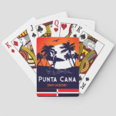 Punta Cana Dominican Palm Tree Beach  Pokerkaarten (Achterkant)