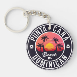 Punta Cana Dominican Palm Tree Beach  Sleutelhanger