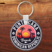Punta Cana Dominican Palm Tree Beach  Sleutelhanger (Voorkant)