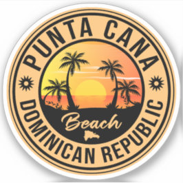 Punta Cana Dominican Palm Tree Beach  Sticker