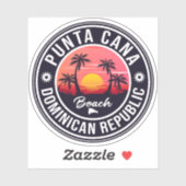 Punta Cana Dominican Palm Tree Beach  Sticker (Vel)