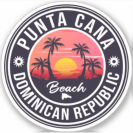 Punta Cana Dominican Palm Tree Beach  Sticker