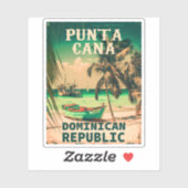 Punta Cana Dominican Palm Tree Beach  Sticker (Vel)