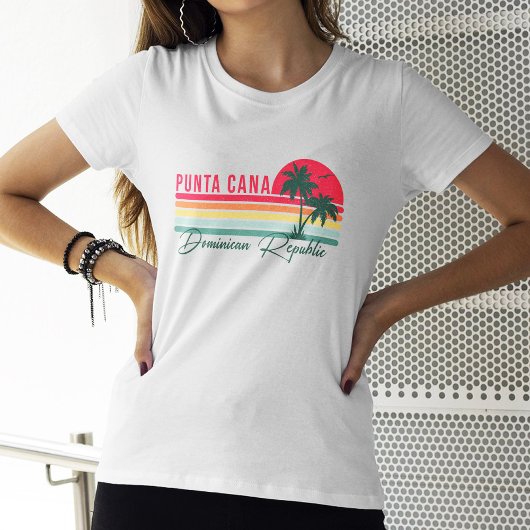 Punta Cana Dominican Palm Tree Beach T-shirt