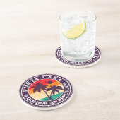 Punta Cana Dominican Palm Tree Beach  Zandsteen Onderzetter (Zijkant)