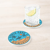 Punta Cana Dominican Palm Tree Beach Zandsteen Onderzetter (Zijkant)