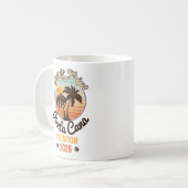 Punta Cana Dominican Palm Tree Retro Sunset 60 s Koffiemok (Voorkant links)