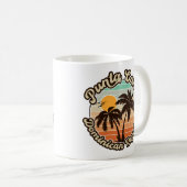 Punta Cana Dominican Palm Tree Retro Sunset 60 s Koffiemok (Voorkant rechts)