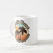 Punta Cana Dominican Palm Tree Retro Sunset 60 s Koffiemok (Voorkant links)