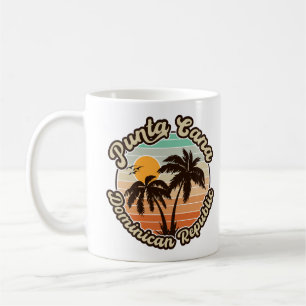 Punta Cana Dominican Palm Tree Retro Sunset 60 s Koffiemok