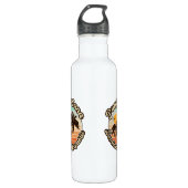 Punta Cana Dominican Palm Tree Retro Sunset 60 s Waterfles (Voorkant)