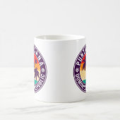 Punta Cana Dominican Palm Tree Retro Sunset Koffiemok (Center)